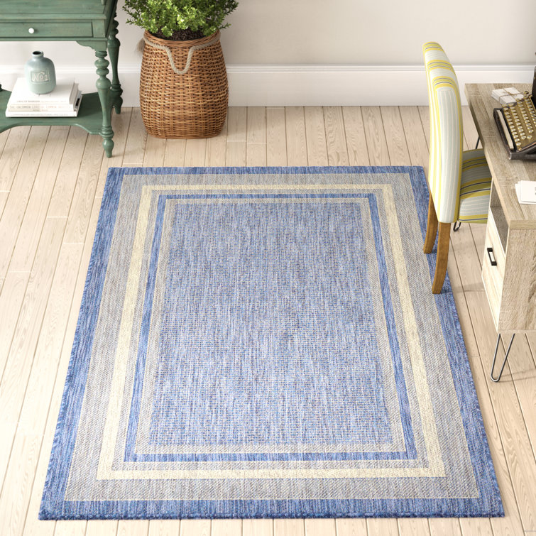 Sol 72 Outdoor™ Delmont Area Rug in Blue & Reviews Wayfair